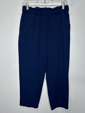 Lululemon Keep Moving Cropped Drawstring Waist Pants In Navy